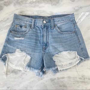 Distressed Denim Shorts
